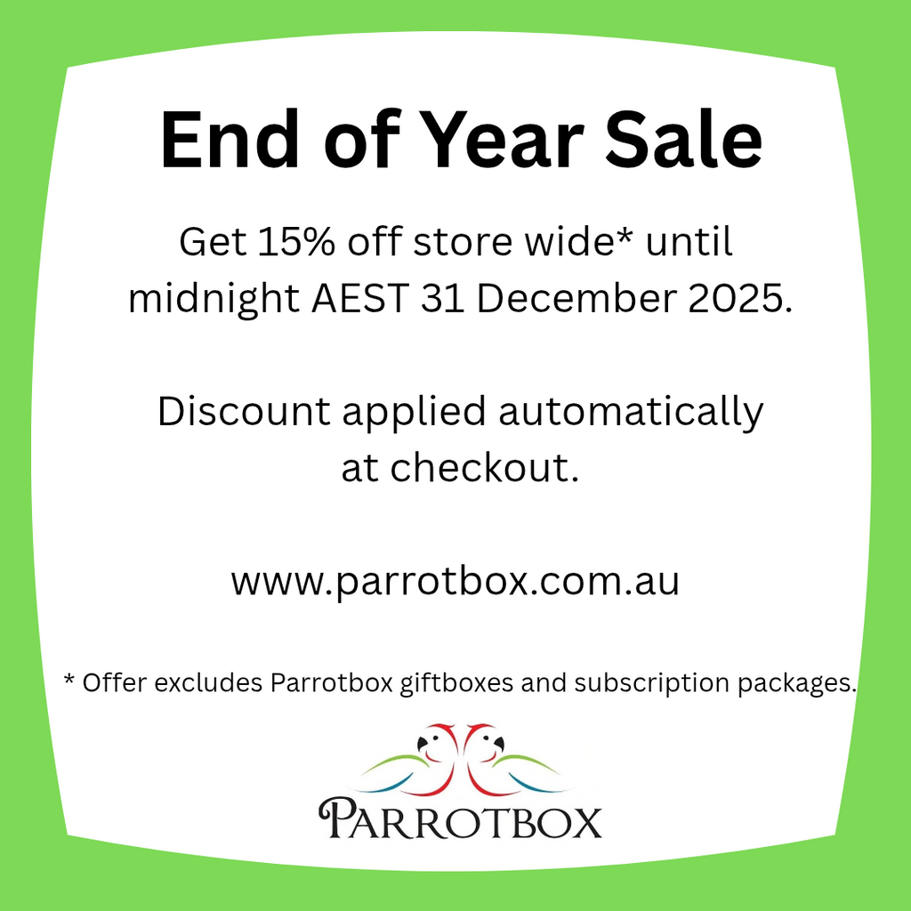 ๐ Parrotbox End of Year Sale 2025 โ Save 15% Storewide*!