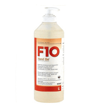F10 Hand Gel Pump Pack 500ml