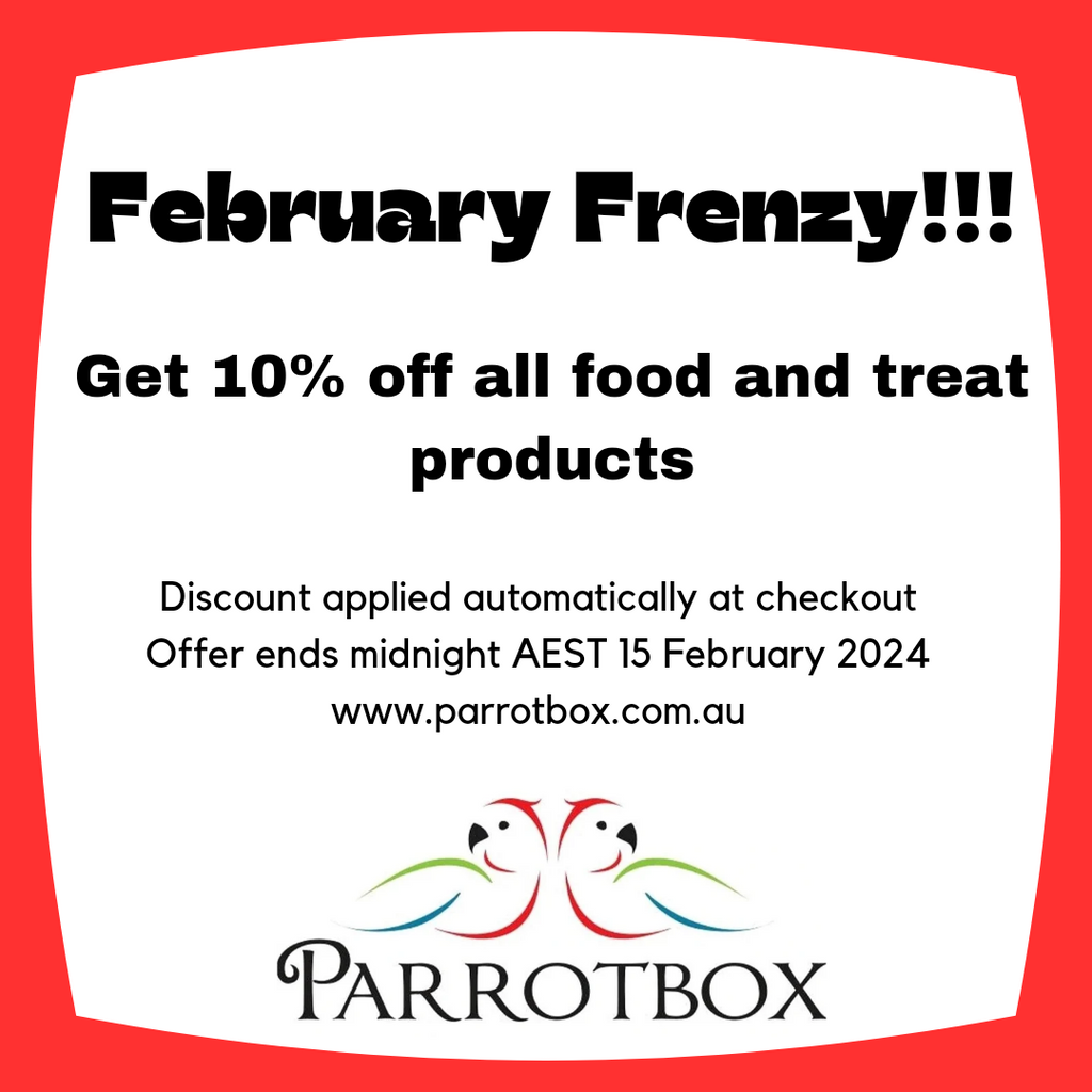 February Frenzy: Treat Your Feathered Friends with 10% Off Bird Food and Treats!