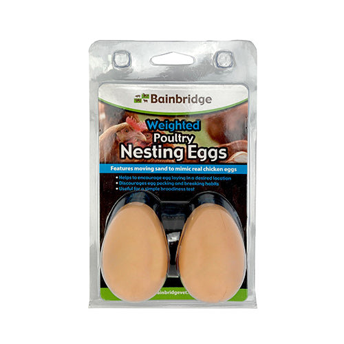 Weighted Poultry Nesting Egg - Twin Pack