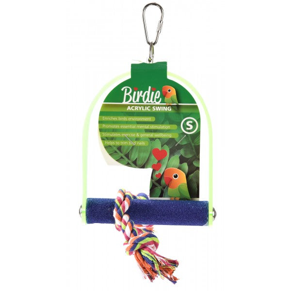 Acrylic Frame Bird Swing Small