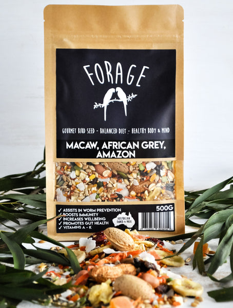 Forage Macaw and African Grey Blend 500g