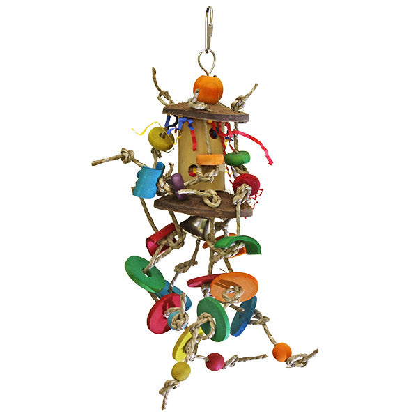 merry go round bird toy, parrotbox bird toys, natural bamboo bird toy