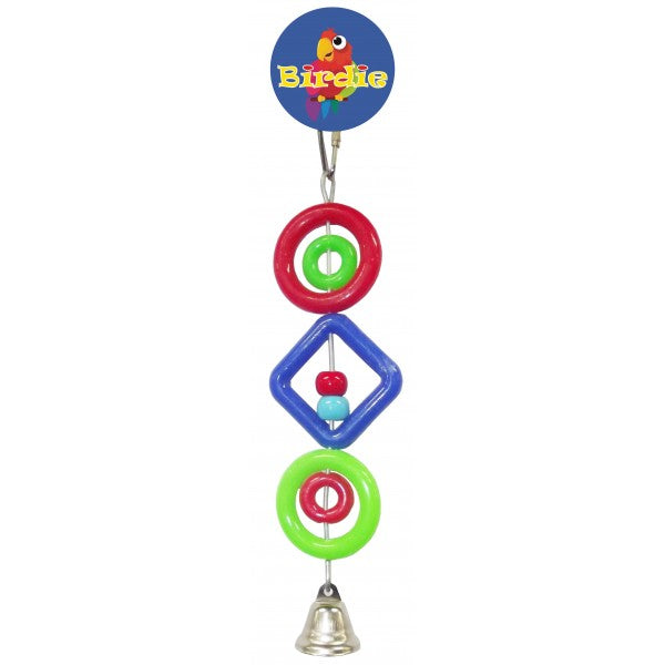 parrotbox rings beads and bell bird toy