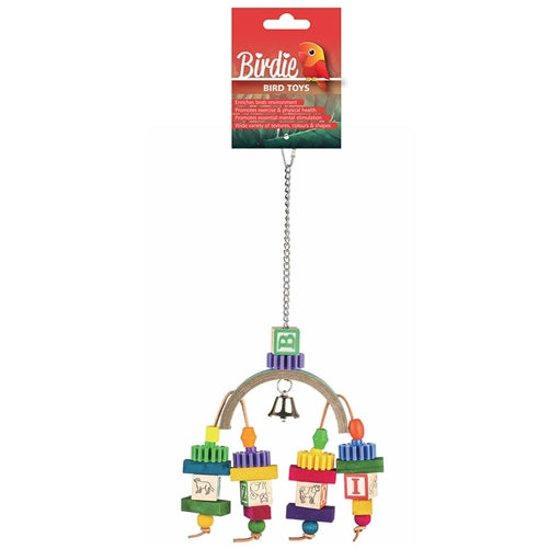 parrotbox rainbow bridge bird toy