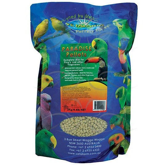 Vetafarm Paradise Pellets 2Kg-PARROTBOX PET SUPPLIES