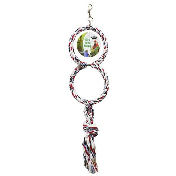 Bird Rope Swing Twin Ring-PARROTBOX PET SUPPLIES